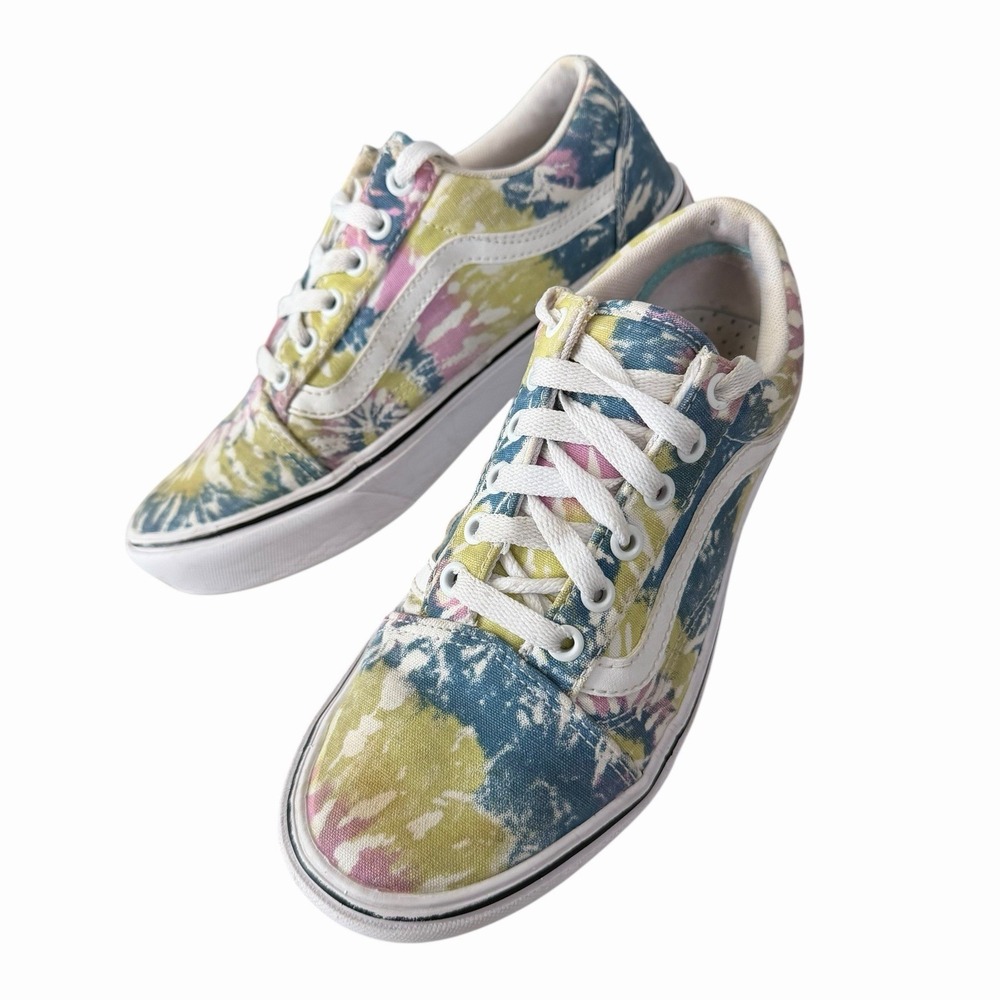 Vans Comfy Cush Old Skool Tie Dye Lace Up Shoes‎ Sneakers MEN 6/WOMEN 7.5 Groovy
